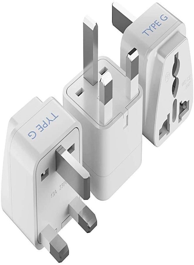 Eversys India to UK Plug Adapter - Type G Travel Adapter, 10-Year Warranty, 1-Socket, UK Adapter for Indian Plug, UAE Travel Adapter, Dubai Converter Plug, CE Certified & ROHS Compliant (Pack of 2) - Image 1